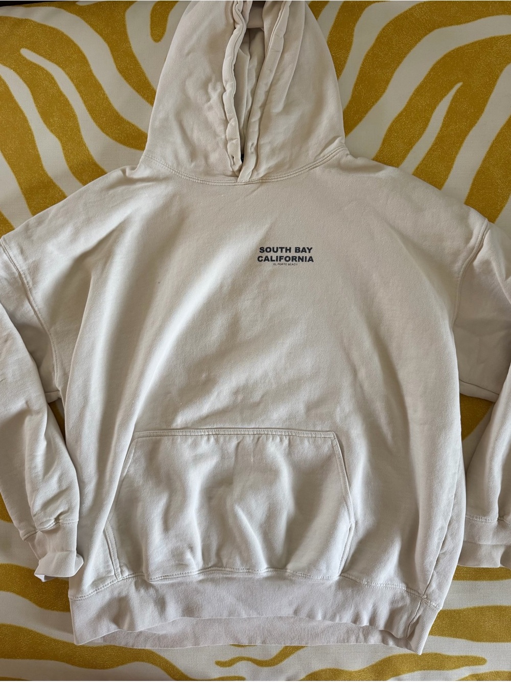 Brandy Melville Cream Hoodie Sweatshirt- ONE SIZE